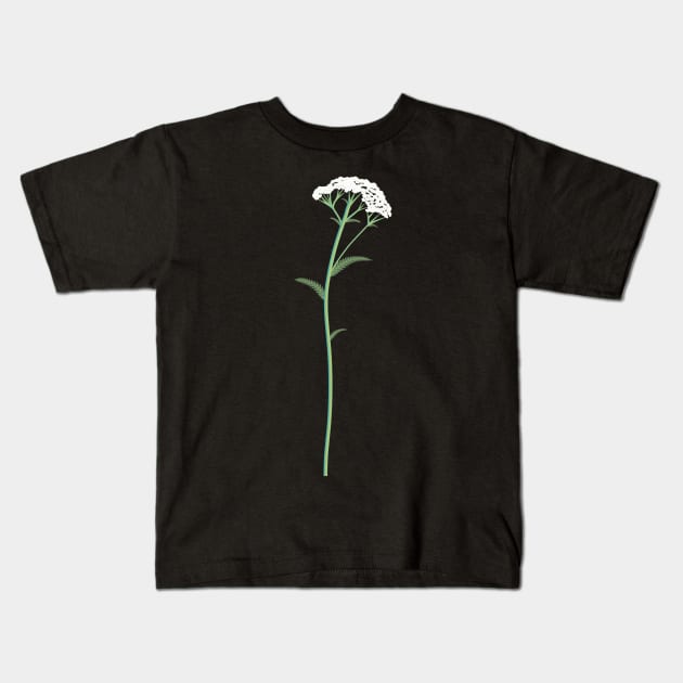 Yarrow (Achillea millefolium) Kids T-Shirt by Strong with Purpose